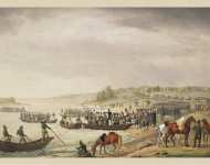 Adam Albrecht Italian Corp of Eugene Beauharnais Crossing the Niemen on 30 June 1812 - Hermitage